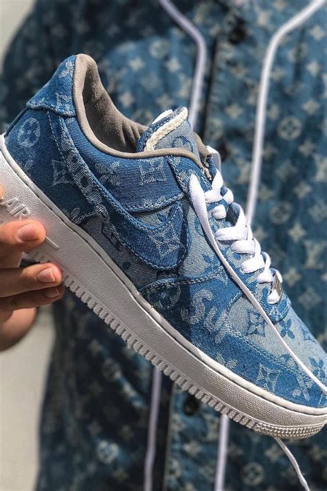 Nike Air Force 1 Supreme x Louis Vuitton Denim 